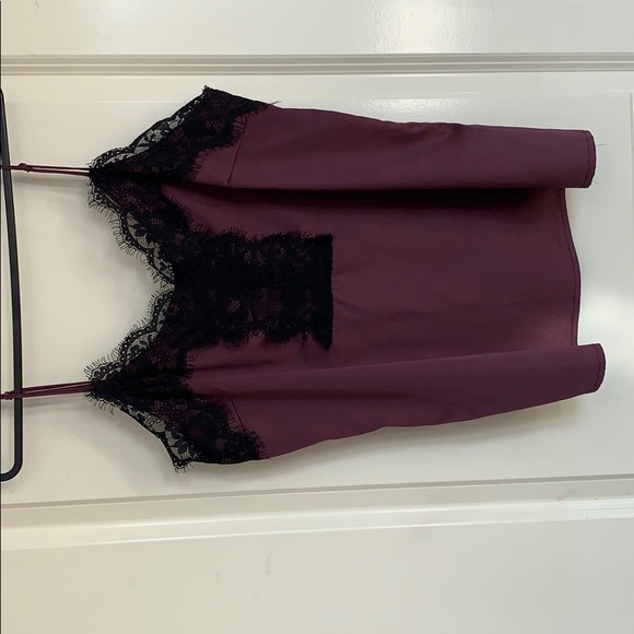 Satin purple lace tank (M) - Picture 4 of 7
